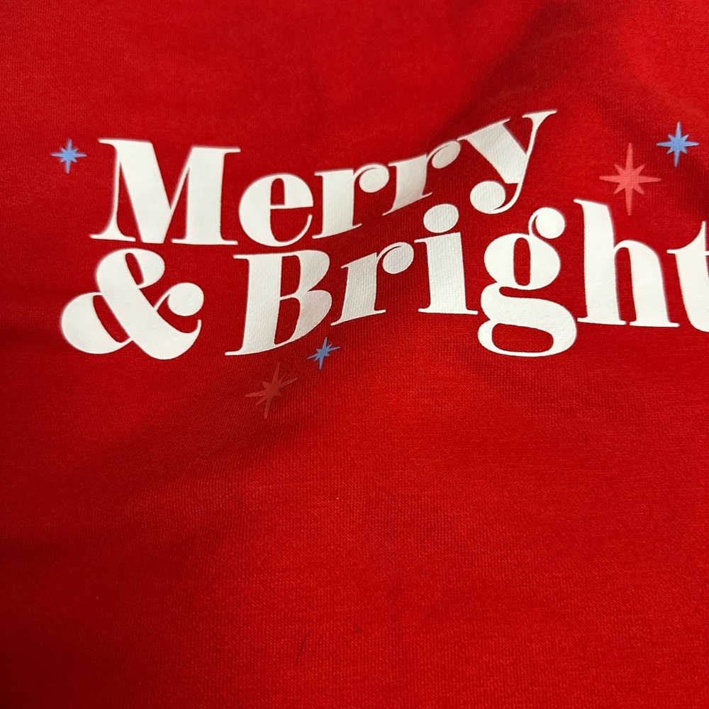 NWT Men’s Wondershop Red 'Merry & Bright' Sweatshirt size Large - Picture 4 of 8